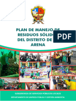 Plan Distrital de Manejo de Residuos Sólidos Del Distrito de La Arena