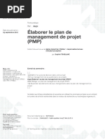 Élaborer Le Plan de Management de Projet (PMP)