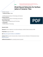 Wavelets and Artificial Neural Networks For Surface Roughness Estimation of Ceramic Tiles