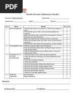 Patient Stretcher PPM Checklist