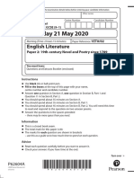 June 2020 QP - Paper 2 Edexcel English Literature GCSE