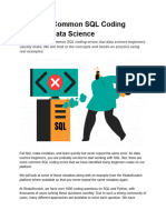 Top Most Common SQL Coding Errors in Data Science