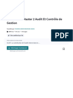 Mémoire de Master 2 Audit Et Contrôle de Gestion - PDF - Audit - Audit Interne