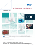 UK Standards For Microbiology Investigations: Coagulase Test