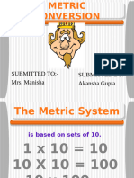 On Metric Conversion