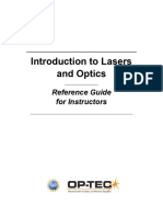 Introduction To Lasers and Optics Reference Guide For Instructors 2017