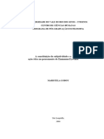 A Constituicao Da Subjetividade e A Acao Etica No Pensamento de Emmanuel Levinas