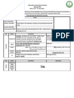 Trip.: Education International School Weekly Plan