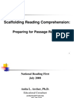 Scaffolding Reading Comprehension:: Preparing For Passage Reading