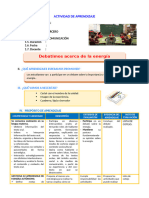 D1 A1 SESION COM. Debatimos Acerca de La Energía