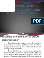 Export Documentation and Role of Clearing and Forwarding