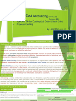 Lecture 3 & 4 Job Order and Process Costing