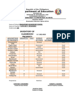 Inventory of Classroom