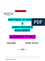 Business Ethics - Class Notes - 2021 Final-1