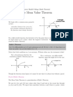 The Mean Value Theorem: Harvey Mudd College Math Tutorial