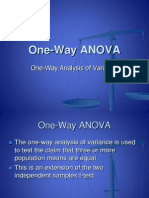 One Way Anova