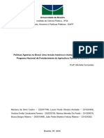 Políticas Agrárias No Brasil: Uma Revisão Histórica e Institucional Com Foco No Programa Nacional de Fortalecimento Da Agricultura Familiar (PRONAF)