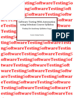 Software Testing Syllabus