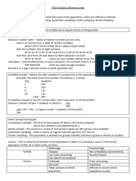 Gcse Statistics Revision Notes