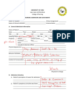 Nursing Admission and Assessment Form