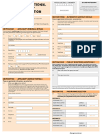 Application Form International Student