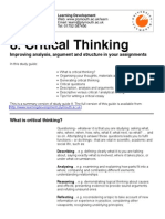 Critical Thinking Summary