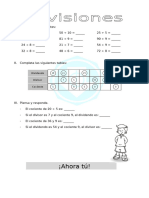 Ficha Divisiones para Niños para Tercero de Primaria