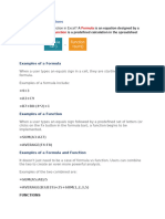 Formulas and Functions