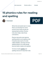 15 Phonics Rules For Reading and Spelling