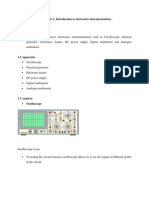 Experiment 1: Introduction To Electronics Instrumentations