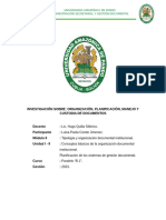 Investigación Sobre Organización, Planificación, Manejo y Custodia de Documentos