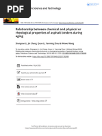 Relationship Between Chemical and Physical or Rheological Properties of Asphalt Binders During Aging