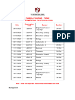 Grade 10 Timetable 2024 November