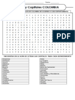 Sopa de Letras Departamentos y Capitales