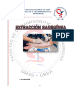 Informe de La Extraccion Sanguinea