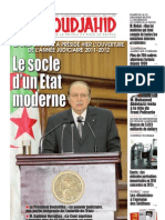 Le Socle D'Unetat Moderne: Le Chef de L'État A Présidé Hier L'Ouverture de L'Année Judiciaire 2011-2012