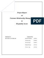 Project Report On Customer Relationship Management in Hospitality Sector