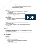 5I. La Suspension Du Contrat de Travail: o o o o o o o o