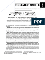 Thyroid Disease in Pregnancy - A Descriptive Review of Guidelines