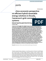 A Techno Economic Perspective On Effective Hybrid RE Solutions in Douala Cameroon