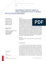 Exploring Decision-Making in Serious Games vs. Traditional Surveys: Comparative Study of Medium Effects On Risk Assessment