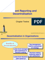 Segment Reporting and Decentralization: Chapter Twelve