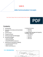 Unit-1: Cellular Mobile Communication Concepts