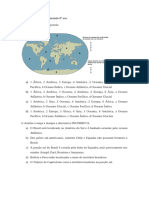 Questões para Simulado 8º Ano Antartida e População