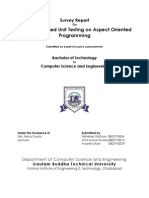 Data Flow Based Unit Testing On Aspect Oriented Programming: Survey Report