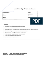 Grade 8 Math June Exam