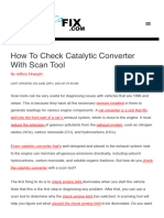 How To Check Catalytic Converter With Scan Tool