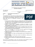 Acta de Compromiso Por Refuerzo Académico