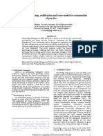 Knowledge Processing, Codification and Reuse Model For Communities of Practice