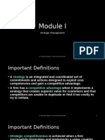 Module I - Strategic Management